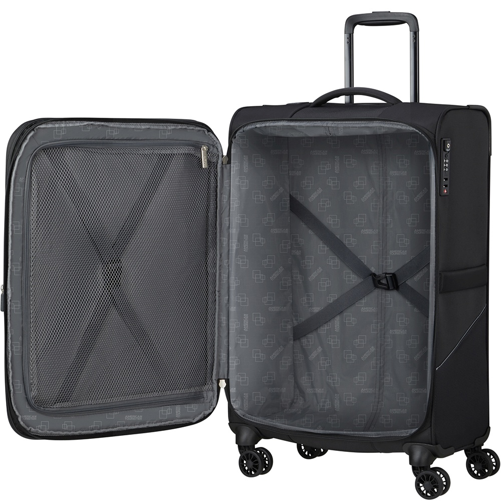 American Tourister Summerride textile suitcase on 4 wheels ME7*005;09 Black (medium)