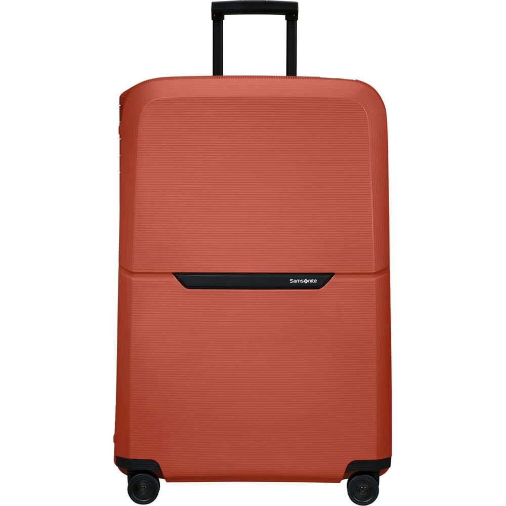 Suitcase Samsonite Magnum Eco made of polypropylene on 4 wheels KH2 * 004 Marple Orange (giant)