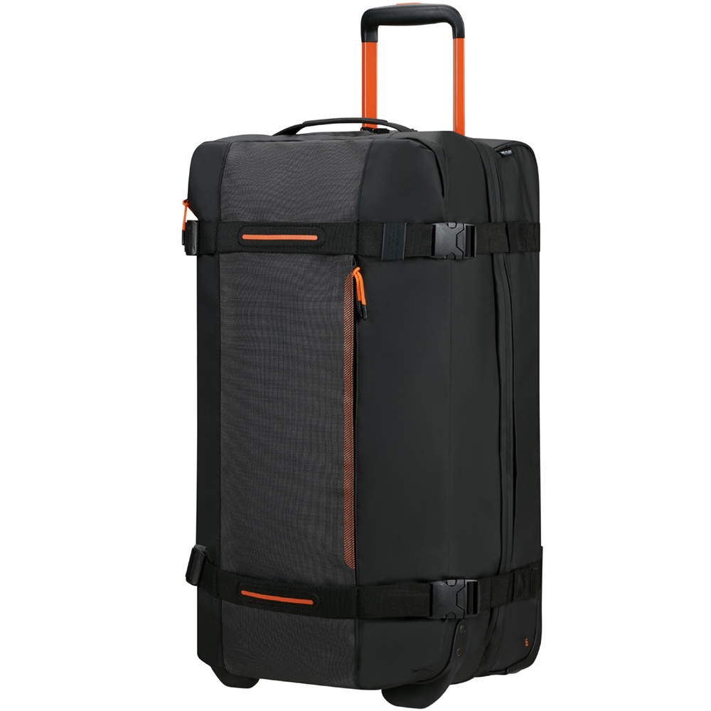 Дорожная сумка с защитой от влаги на 2-х колесах American Tourister Urban Track текстильная M MD1*102 LMTD Black/Orange (средняя)