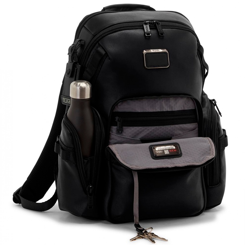 Рюкзак Tumi Alpha Bravo Navigation Backpack 15" из кожи и с расширением 0932793DL Black