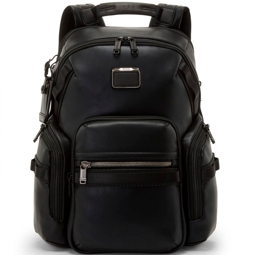 Рюкзак Tumi Alpha Bravo Navigation Backpack 15" из кожи и с расширением 0932793DL Black