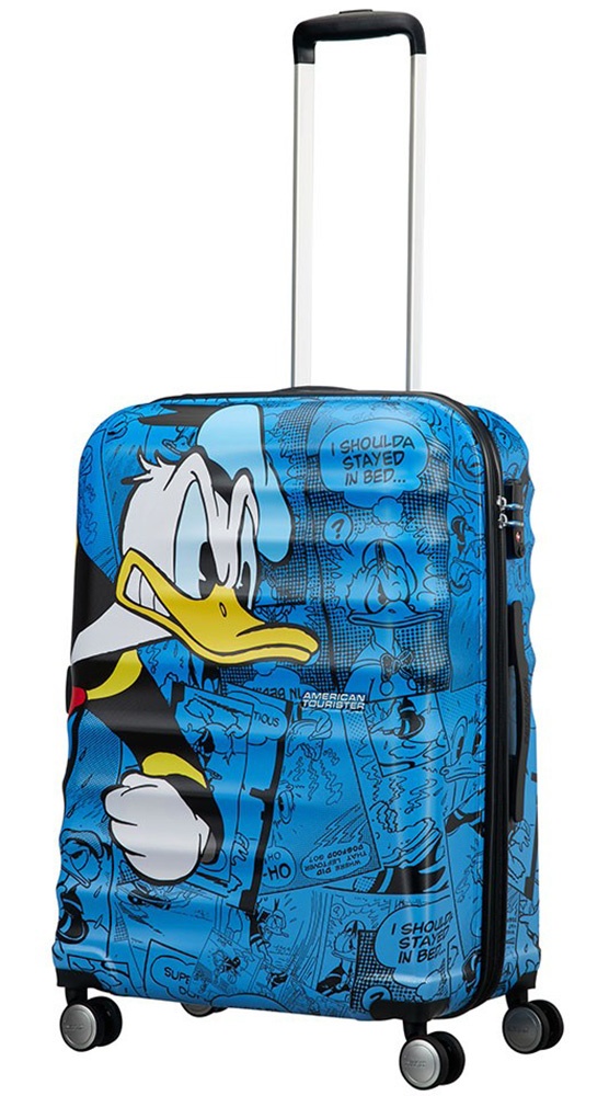 Чемодан American Tourister Wavebreaker Disney из ABS пластика на 4-х колесах 31C*004 Donald Duck (средний)