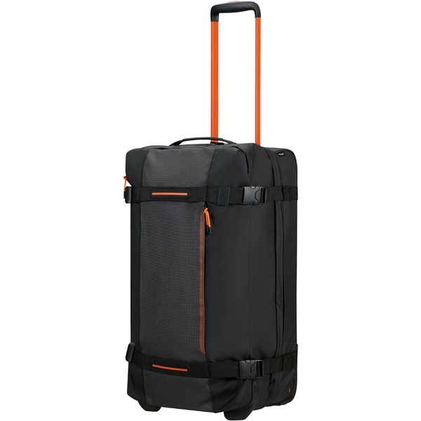 Дорожная сумка с защитой от влаги на 2-х колесах American Tourister Urban Track текстильная M MD1*102 LMTD Black/Orange (средняя)