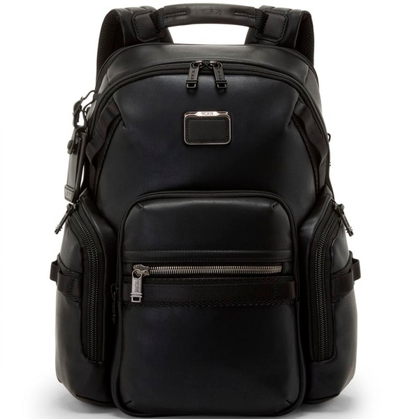 Backpack Tumi Alpha Bravo Navigation Backpack 15" made of leather and with extension 0932793DL Black