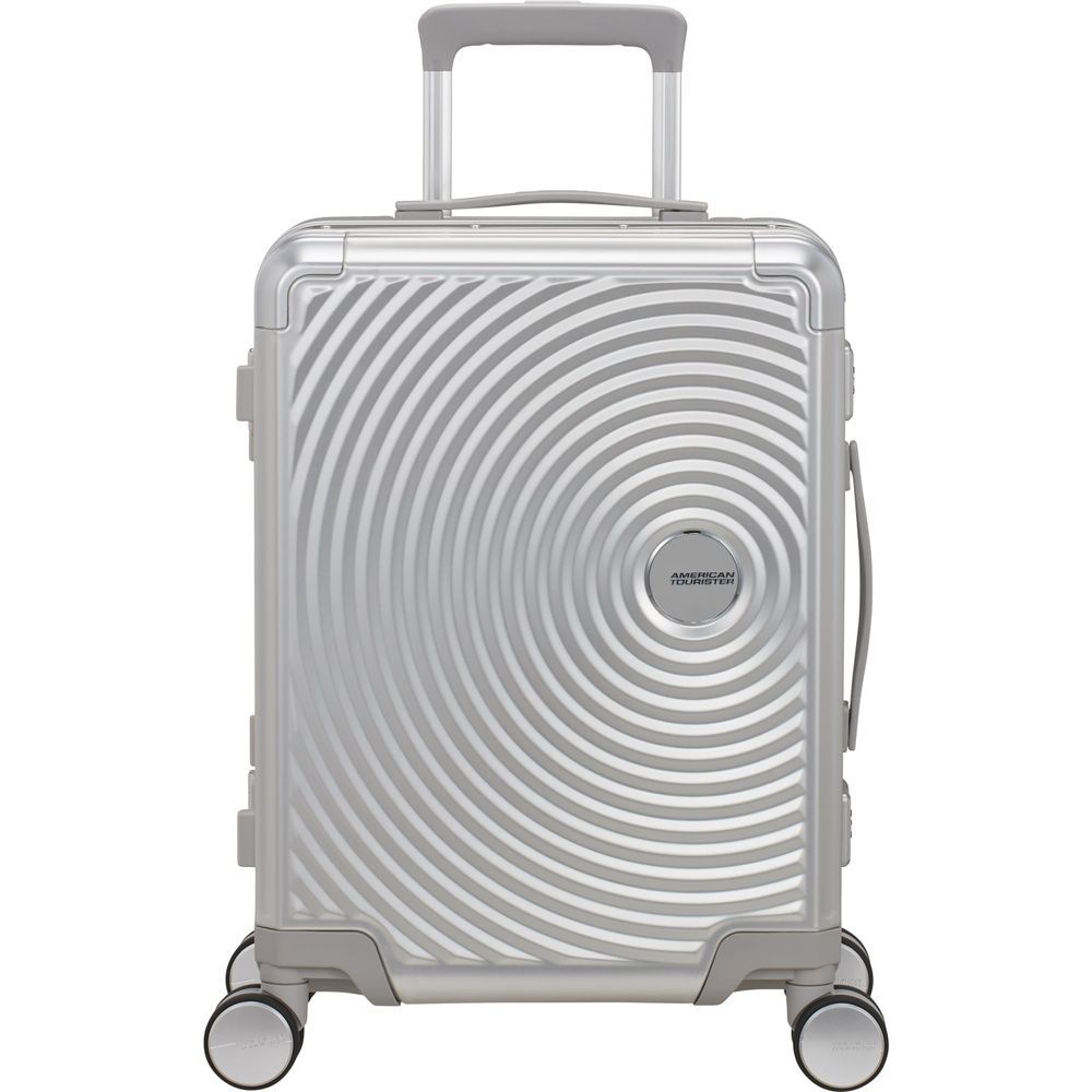 Валіза American Tourister Soundbox ALU алюмінієва на 4-х колесах MI3*001 Silver (мала)