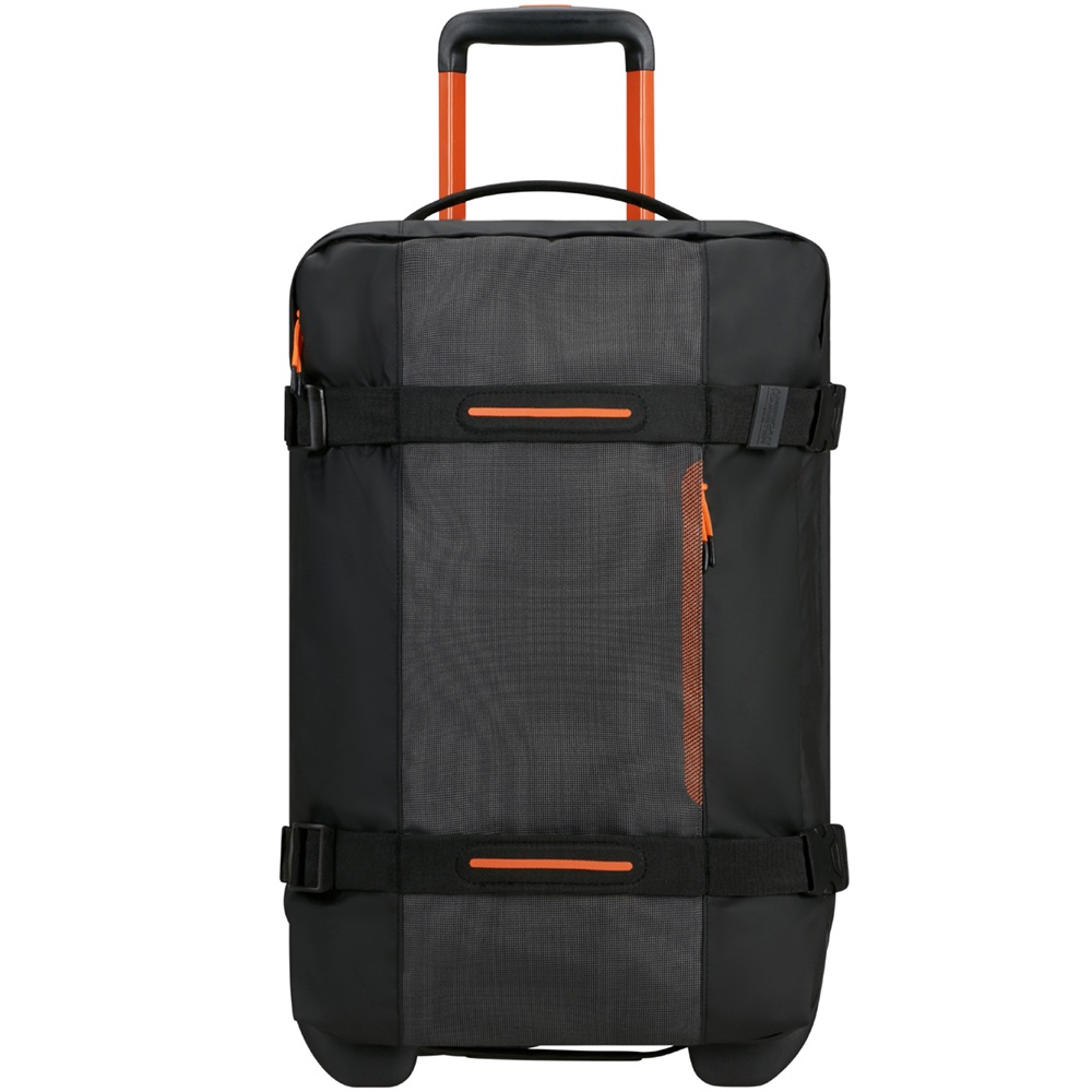 Travel bag with moisture protection on 2 wheels American Tourister Urban Track textile S MD1*101 LMTD Black/Orange (small)