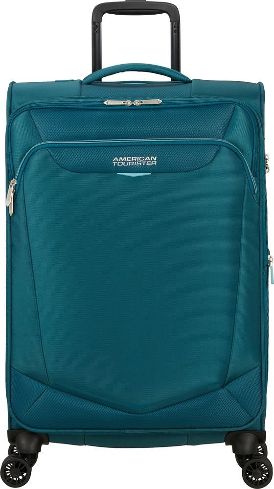 Валіза American Tourister Summerride текстильна на 4-х колесах ME7*005;51 Totally Teal (середня)