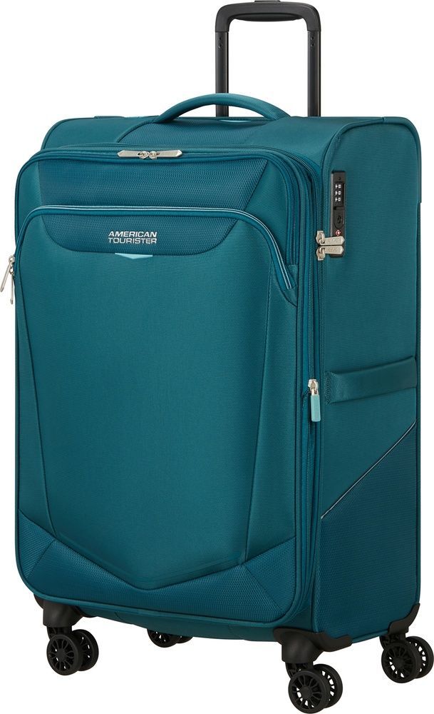 Валіза American Tourister Summerride текстильна на 4-х колесах ME7*005;51 Totally Teal (середня)