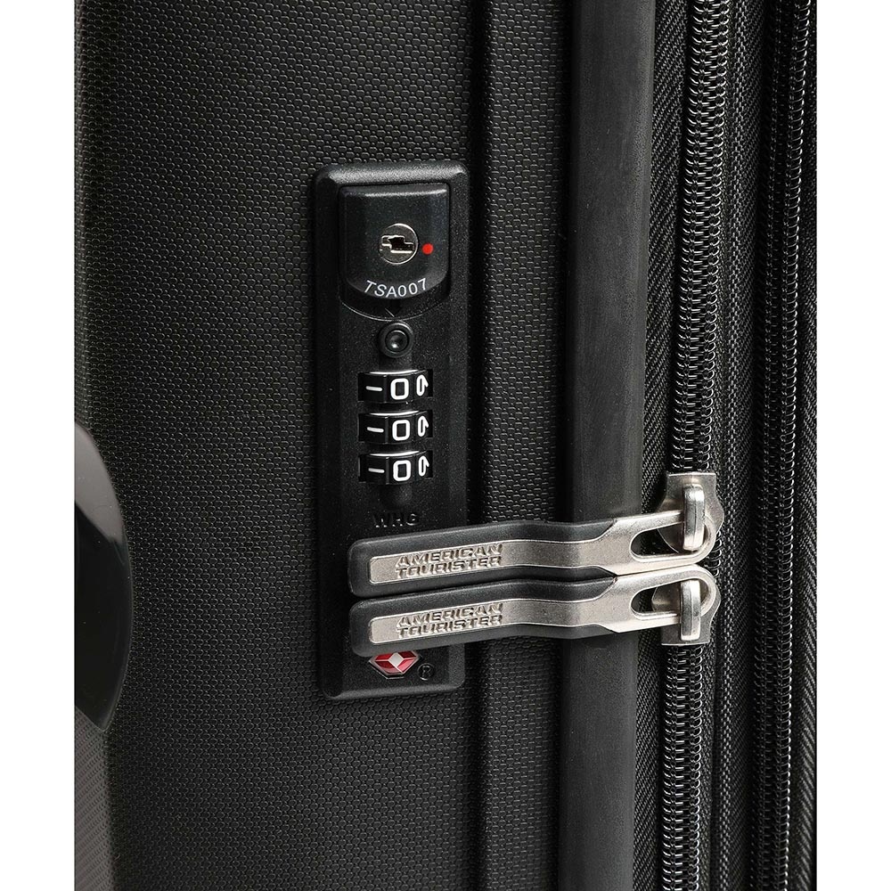 Suitcase American Tourister Bon Air DLX made of polypropylene on 4 wheels MB2*002 Black (medium)
