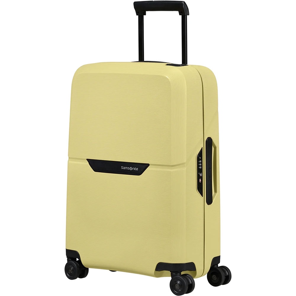 Suitcase Samsonite Magnum Eco made of polypropylene on 4 wheels KH2 * 001 Pastel Yellow (small)