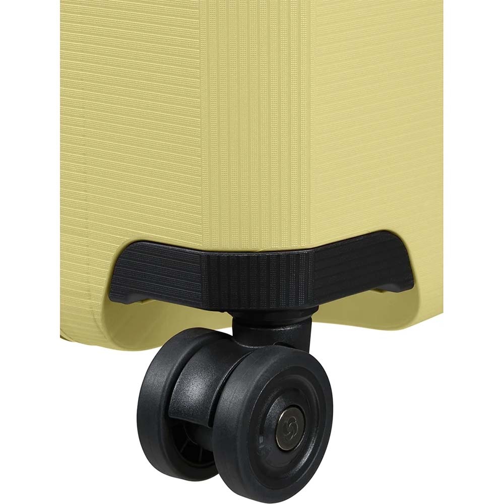 Suitcase Samsonite Magnum Eco made of polypropylene on 4 wheels KH2 * 001 Pastel Yellow (small)