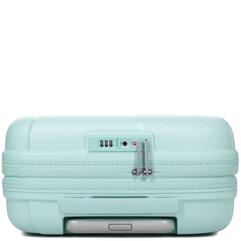 Suitcase American Tourister Starvibe made of polypropylene on 4 wheels MD5*002 Metallic Surf Blue (small)