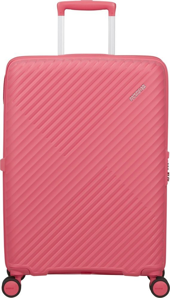 Валіза American Tourister Diablast на 4-х колесах з поліпропілену MK2*002;90 Pink Glitch (середня)
