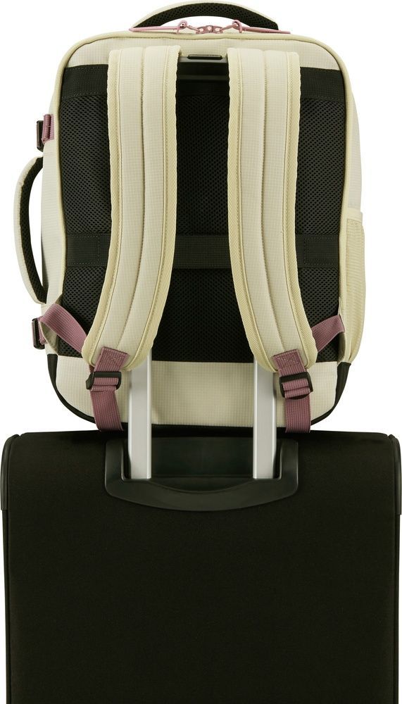 Рюкзак дорожній American Tourister Take2Cabin MS для ручної поклажі в Wizz Air/Ryanair та ноутбука до 15,6" 91G*009 Coconut Sand/Galactic Mauve