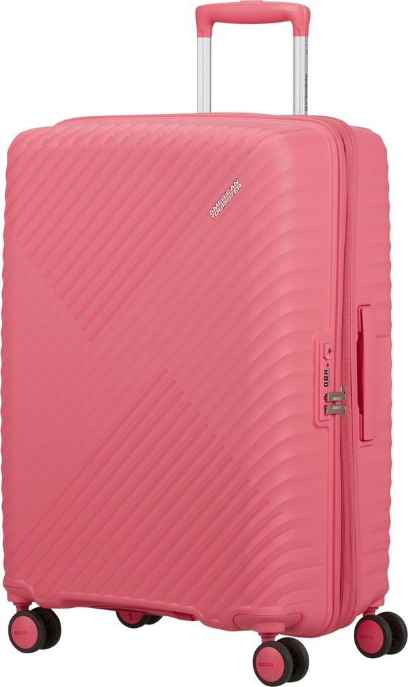 Валіза American Tourister Diablast на 4-х колесах з поліпропілену MK2*002;90 Pink Glitch (середня)