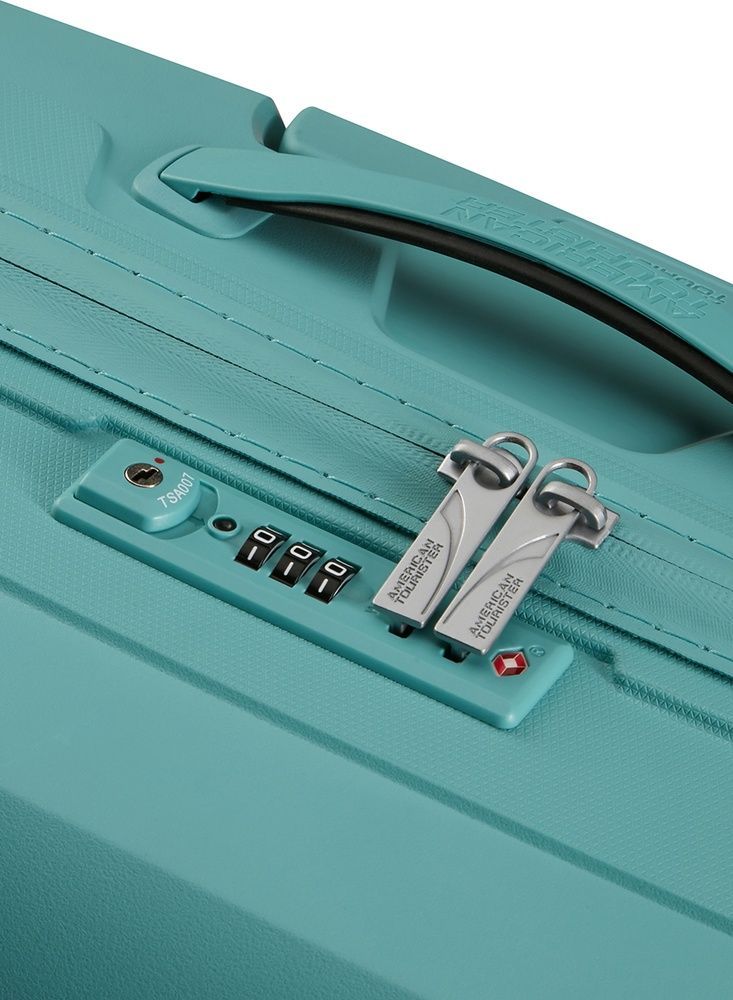 Ультралёгкий чемодан American Tourister Airconic из полипропилена на 4-х колесах 88G*002; Dusty Turquoise (средний)