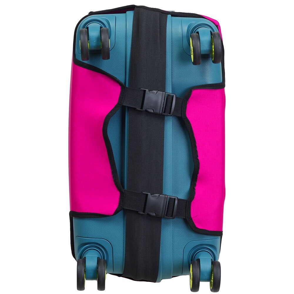Universal protective cover for medium suitcase 8002-35 fuchsia