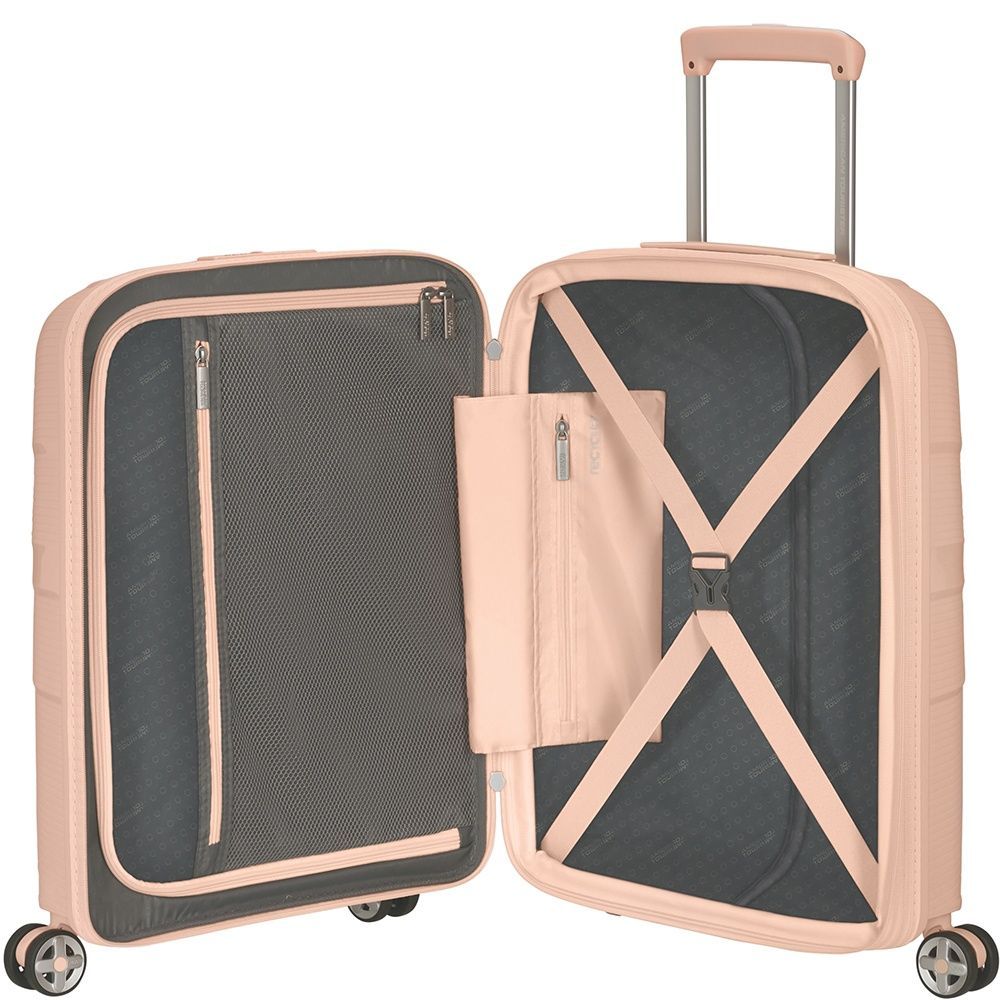 Валіза American Tourister Starvibe із поліпропілену на 4-х колесах MD5*002 Metallic Peach (мала)