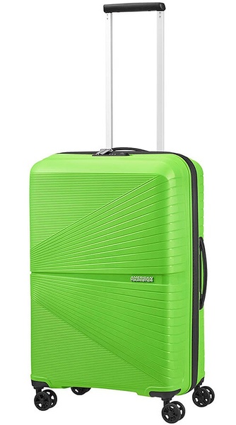 Ultralight suitcase American Tourister Airconic made of polypropylene on 4 wheels 88G * 002 Acid Green (medium)
