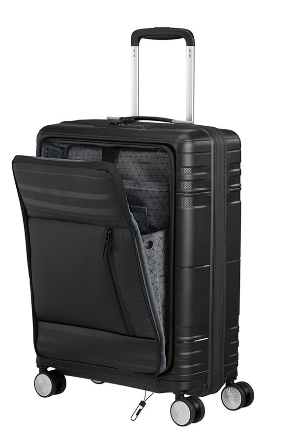 Валіза American Tourister Hello Cabin з відділенням для ноутбука до 15,6" з поліпропілену на 4-х колесах MC4*002 Onyx Black (мала)