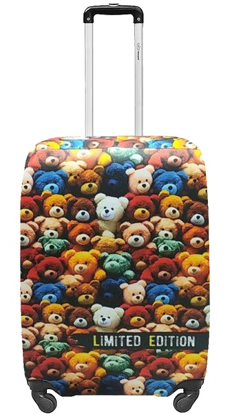 Universal protective cover for medium suitcase M 9002-0436 Bear cubs
