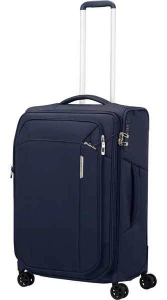 Suitcase Samsonite Respark textile on 4 wheels KJ3*006 Midnight Blue (medium)