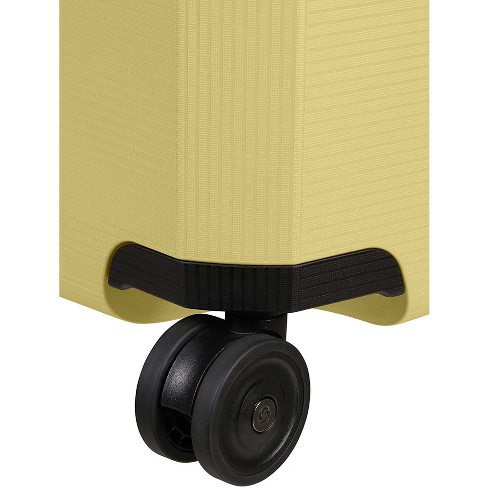 Suitcase Samsonite Magnum Eco made of polypropylene on 4 wheels KH2 * 003 Pastel Yellow (large)