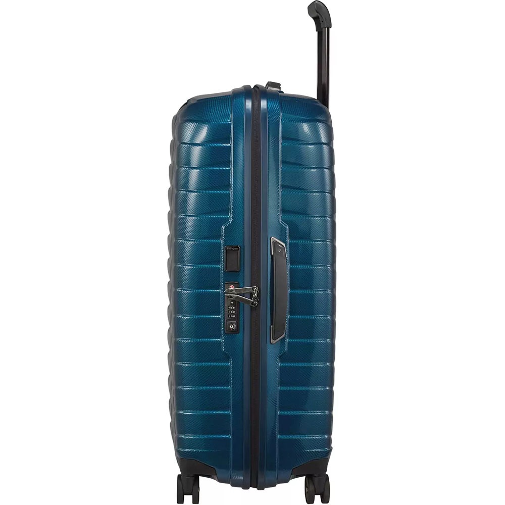 Suitcase Samsonite Proxis made of multi-layered material ROXKIN™ on 4 wheels CW6*003 Petrol Blue (large)