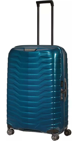 Suitcase Samsonite Proxis made of multi-layered material ROXKIN™ on 4 wheels CW6*003 Petrol Blue (large)