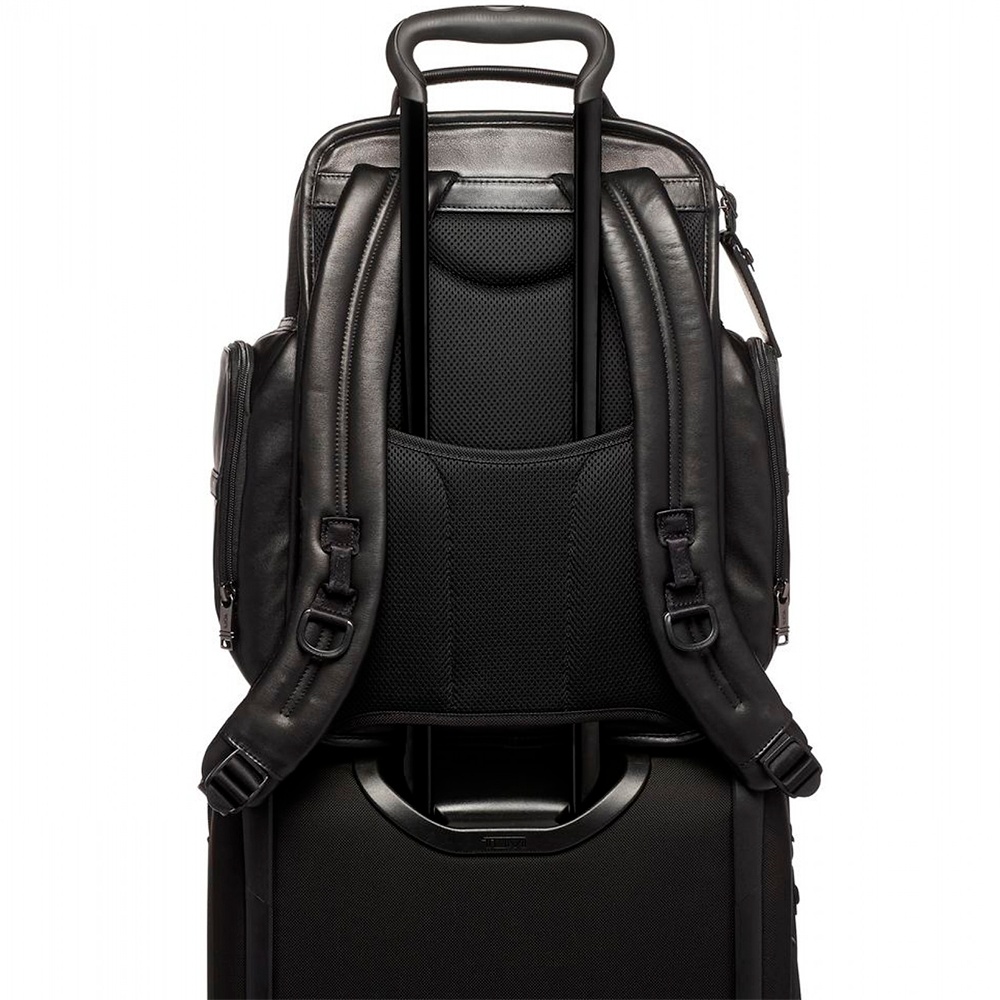 Backpack made of genuine leather Tumi Alpha 3 Brief Pack Leather 15" 09603580dl3 Black