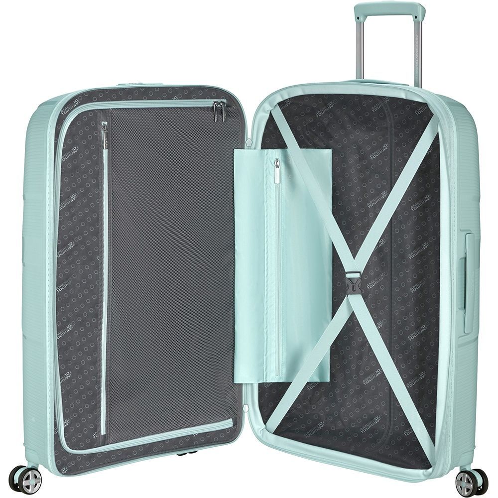Чемодан American Tourister Starvibe из полипропилена на 4-х колесах MD5*004 Metallic Surf Blue (большой)