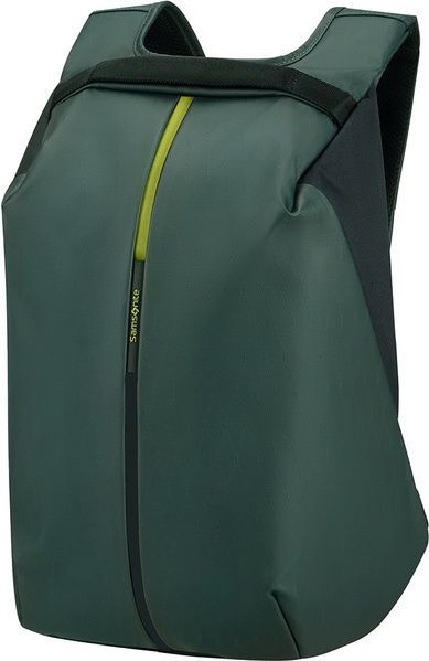 Anti-theft backpack Samsonite Securipak 2.0 with laptop compartment up to 15.6" KO8*006;24 Dark Teal/Lime