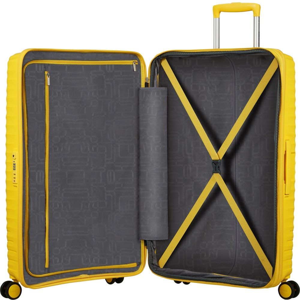 Suitcase American Tourister Diablast on 4 wheels made of polypropylene MK2*003;06 Digital Yellow (large)