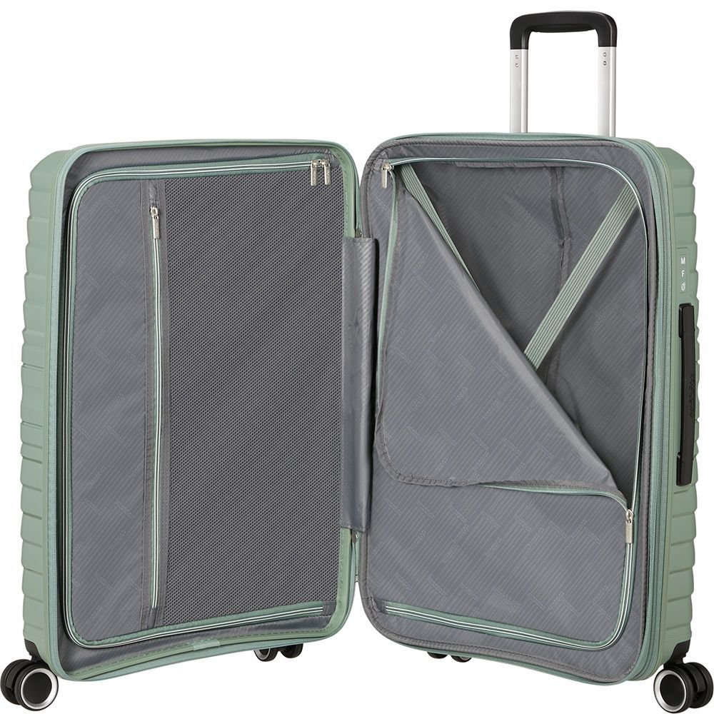 Suitcase American Tourister Flytwist made of polypropylene on 4 wheels MI1*002 Botanic Green (medium)