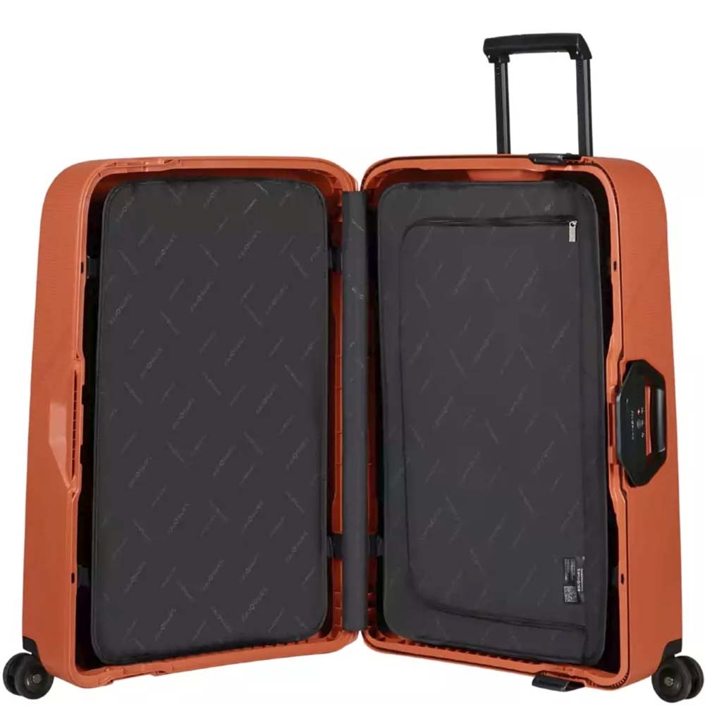 Suitcase Samsonite Magnum Eco made of polypropylene on 4 wheels KH2 * 003 Marple Orange (large)