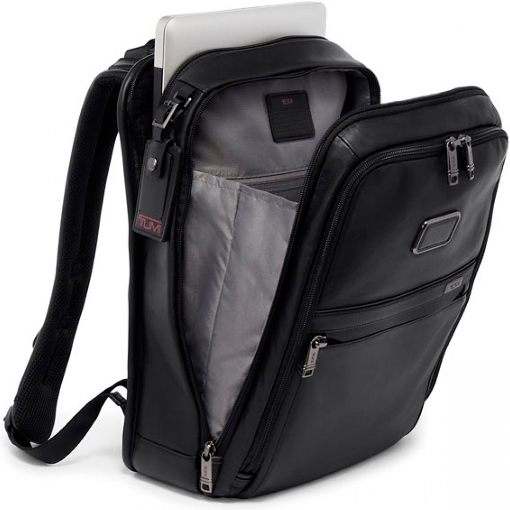 Рюкзак з шкіри Tumi Alpha 3 Slim Backpack з відділенням для ноутбука до 14" 09603581DL3 Black