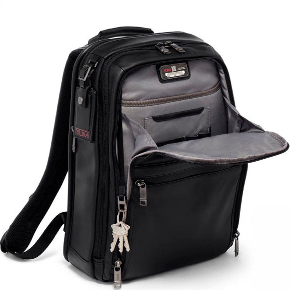 Рюкзак из кожи Tumi Alpha 3 Slim Backpack с отделением для ноутбука до 14" 09603581DL3 Black