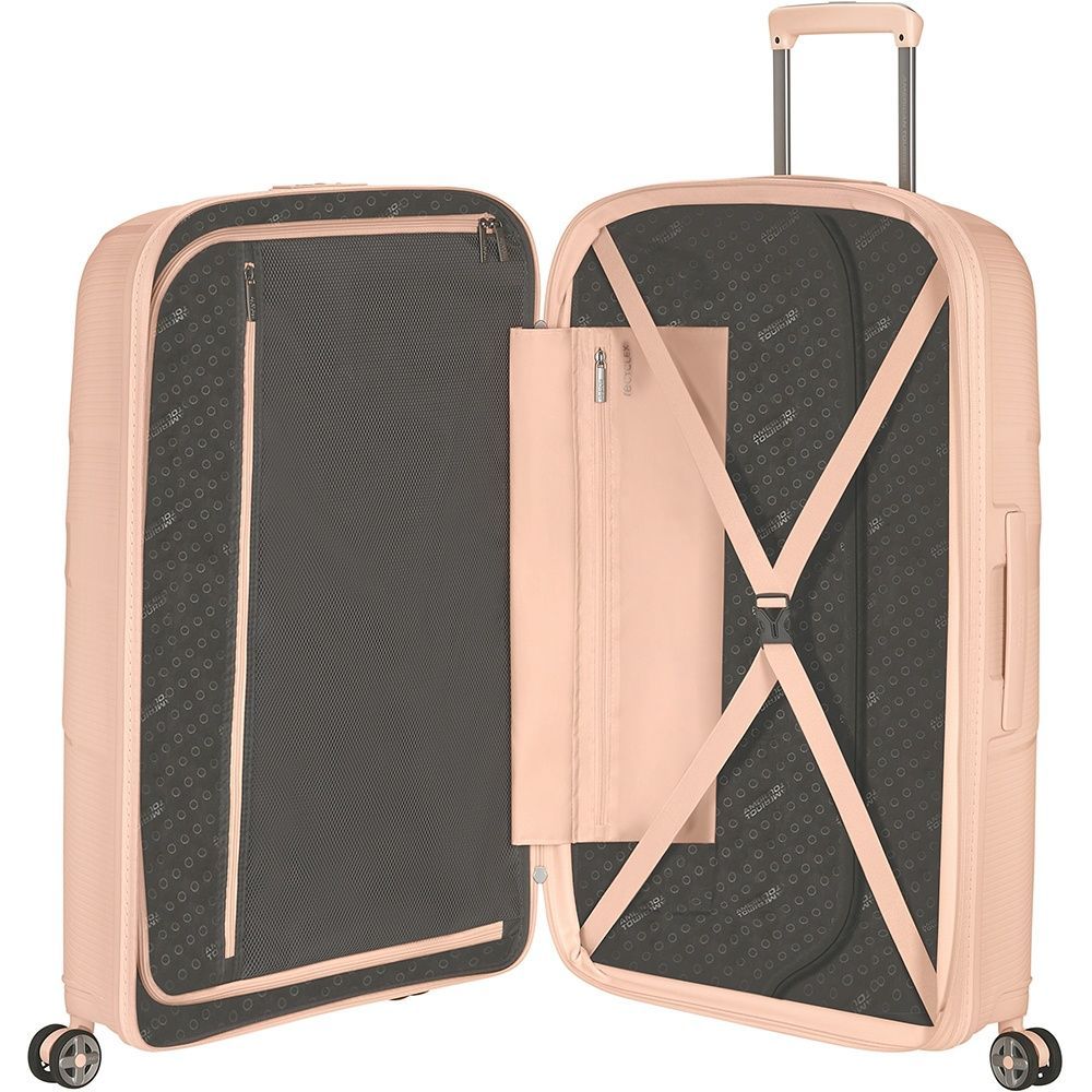 Валіза American Tourister Starvibe із поліпропілену на 4-х колесах MD5*004 Metallic Peach (велика)