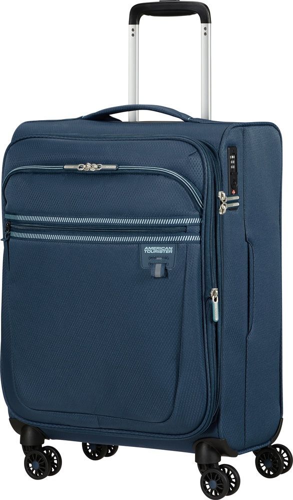 Легкий чемодан American Tourister AeroSpin текстильный на 4-х колесах MH6*001;31 Indigo (малый)