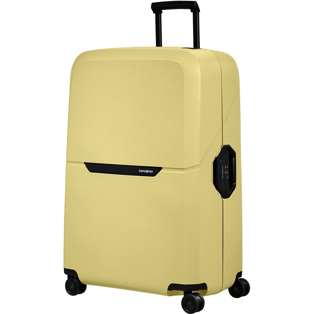 Suitcase Samsonite Magnum Eco made of polypropylene on 4 wheels KH2*004 Pastel Yellow (giant)