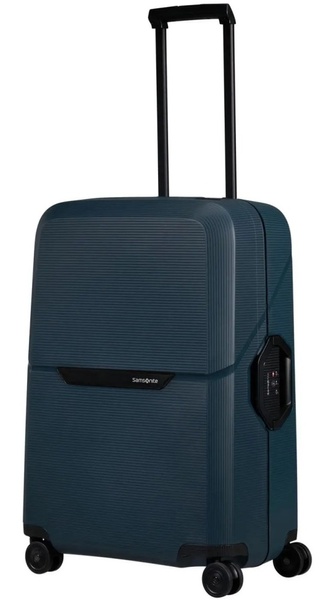 Suitcase Samsonite Magnum Eco made of polypropylene on 4 wheels KH2 * 002 Midnight Blue (medium)
