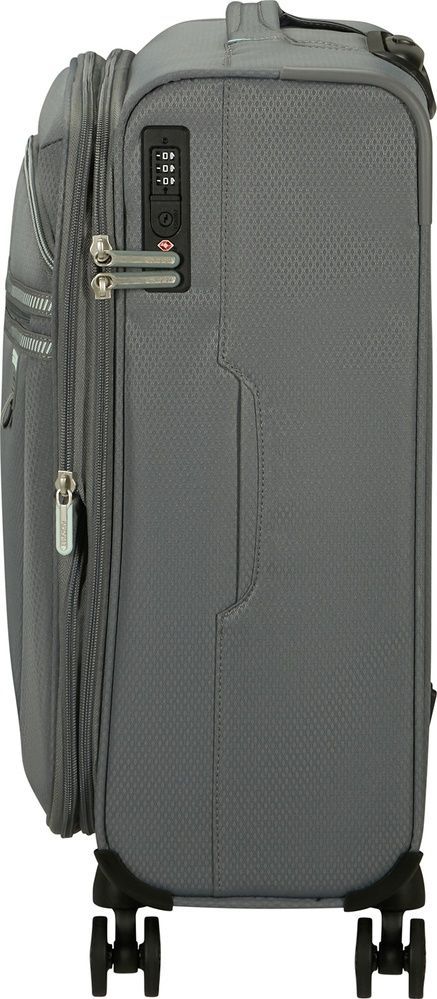 Lightweight suitcase American Tourister AeroSpin textile on 4 wheels MH6*001;18 Stone Basalt (small)
