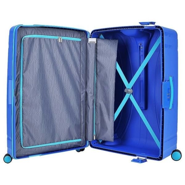 Suitcase American Tourister Lock'n'roll made of polypropylene on 4 wheels 06G*002 Skydiver Blue (large)