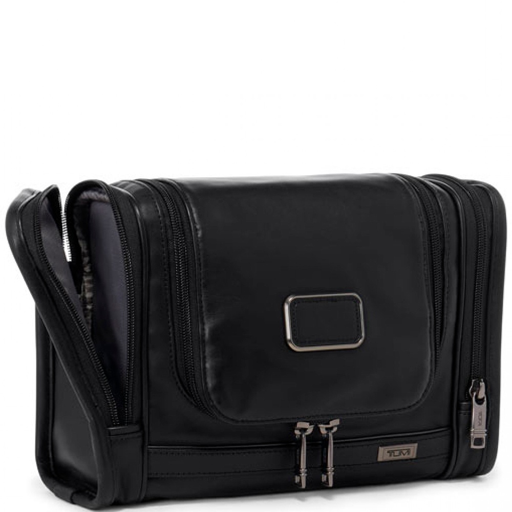 Leather toiletry bag Tumi Hanging Travel Kit 09603720DL3 Black