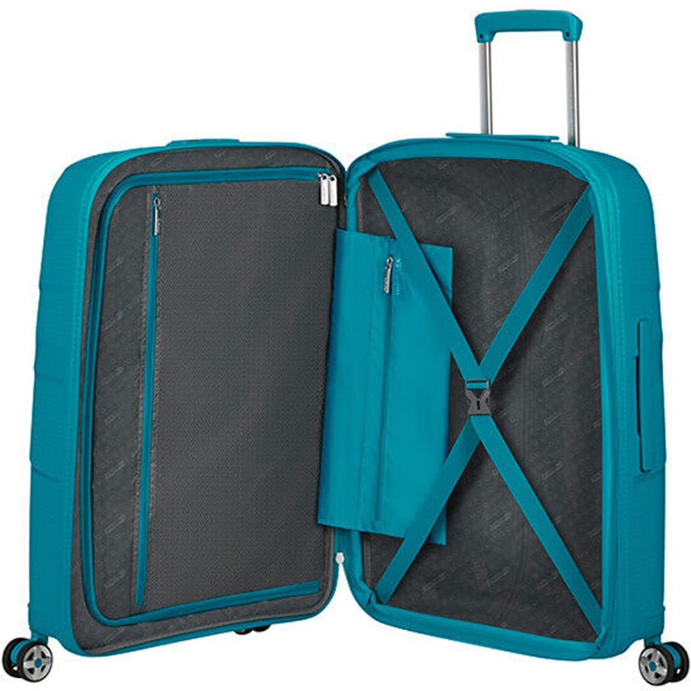American Tourister Starvibe Ultralight Polypropylene Suitcase on 4 Wheels MD5*003 Verdigris (Medium)