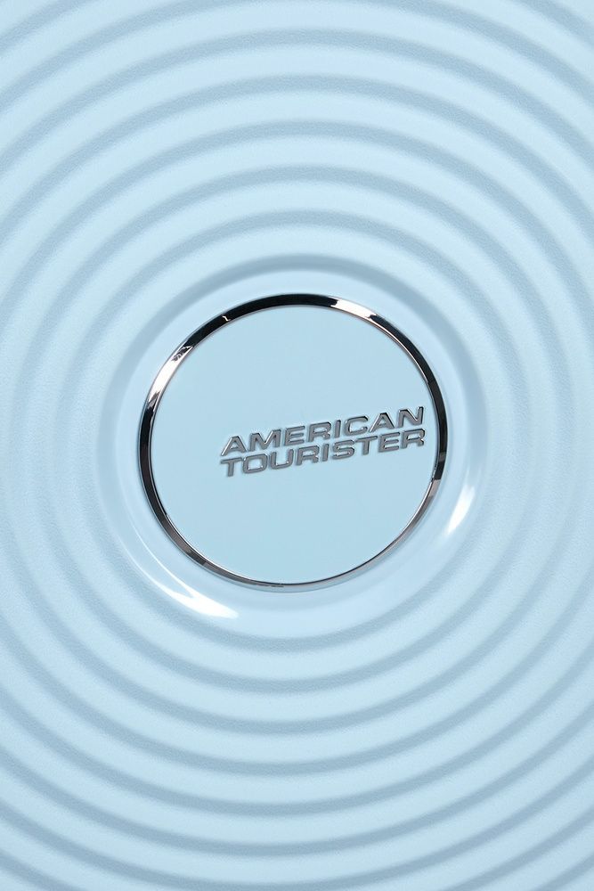 Чемодан American Tourister Soundbox из полипропилена на 4-х колесах 32G*002 Pastel Blue (средний)