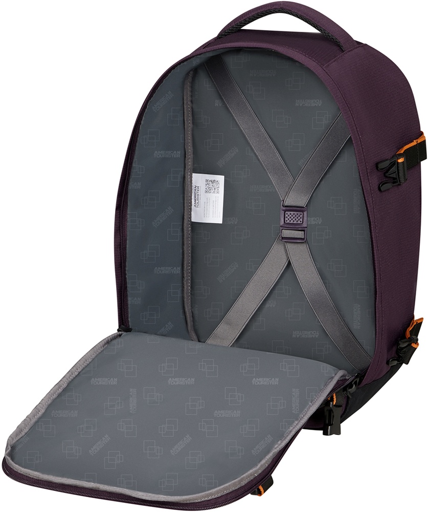 Travel backpack American Tourister Take2Cabin S for hand luggage in Ryanair 91G*004 Dark Plum