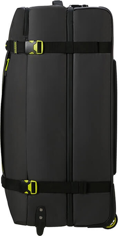 Travel bag with moisture protection on 2 wheels American Tourister Urban Track textile MD1*203;19 LMTD Black/Lime (large)