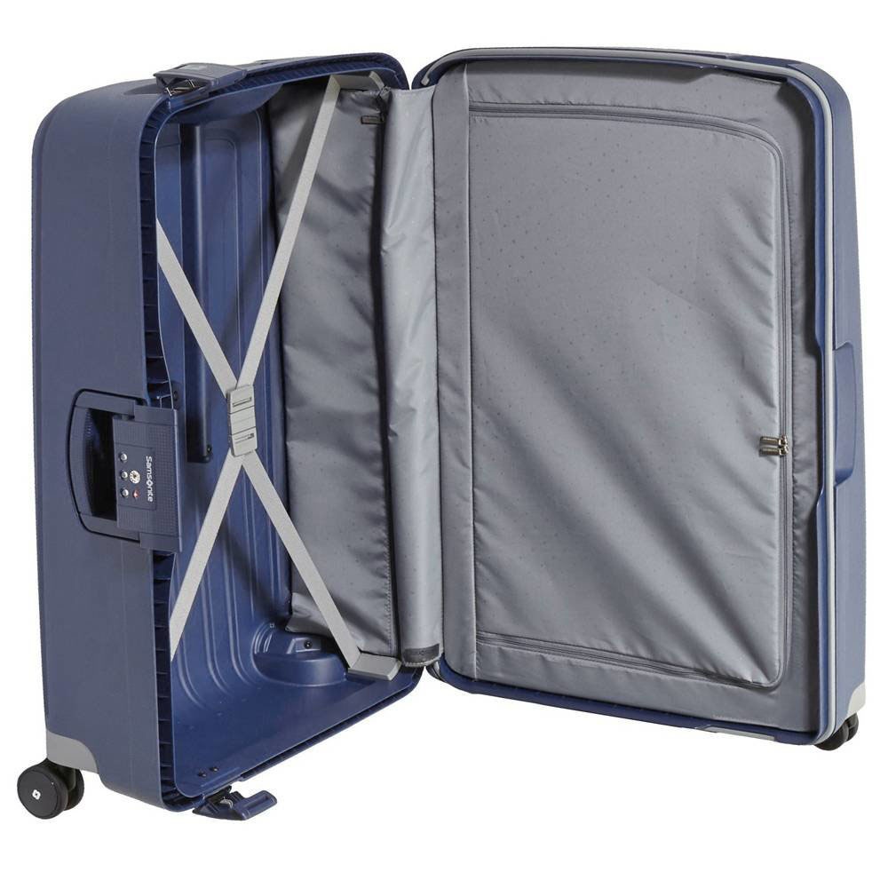 Samsonite S'Cure polypropylene suitcase on 4 wheels 10U*004 Dark Blue (giant)