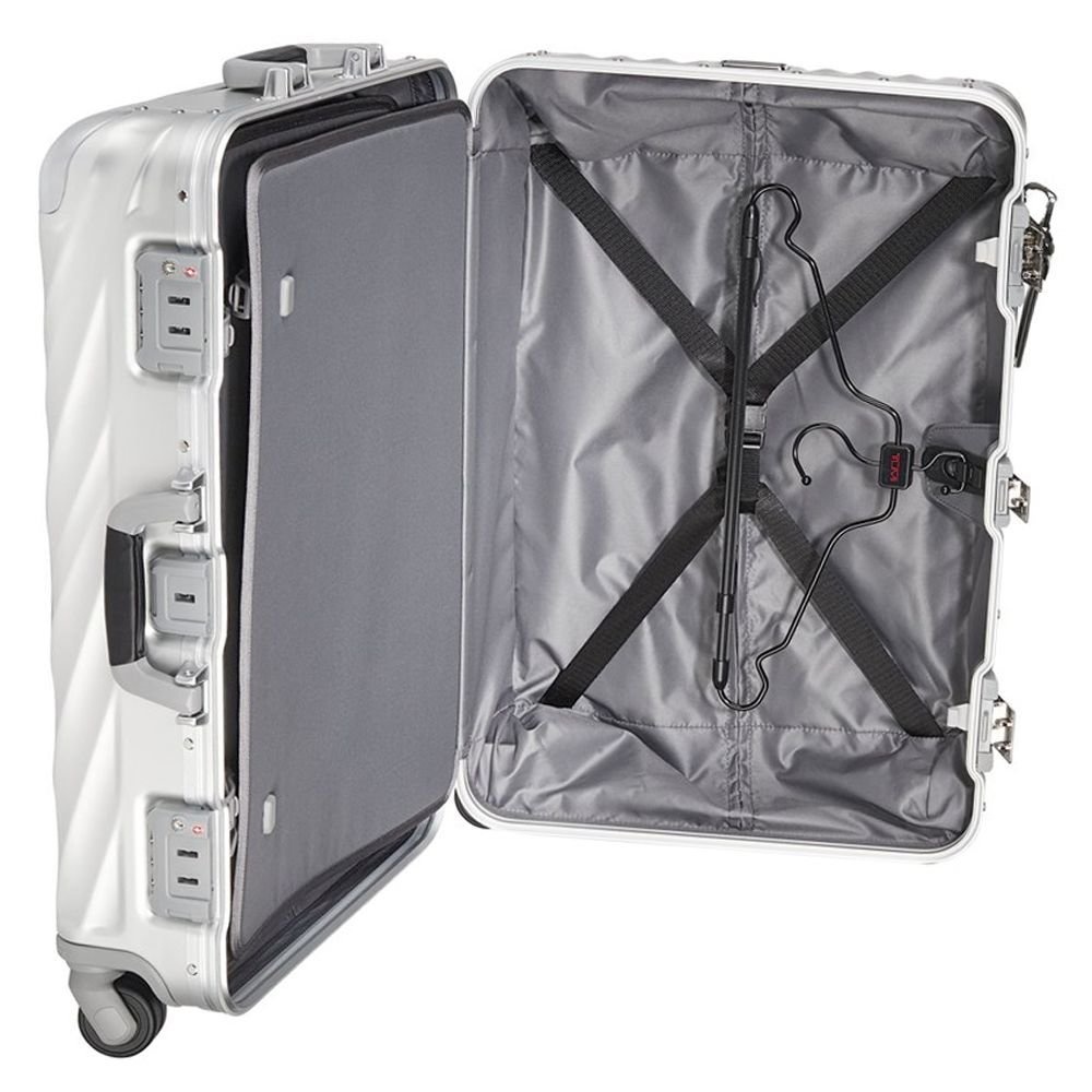 Suitcase Tumi 19 Degree Aluminum aluminum on 4 wheels Short Trip 036864SLV2 Silver (medium)